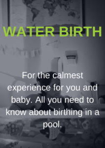 links to information about the water birth experience